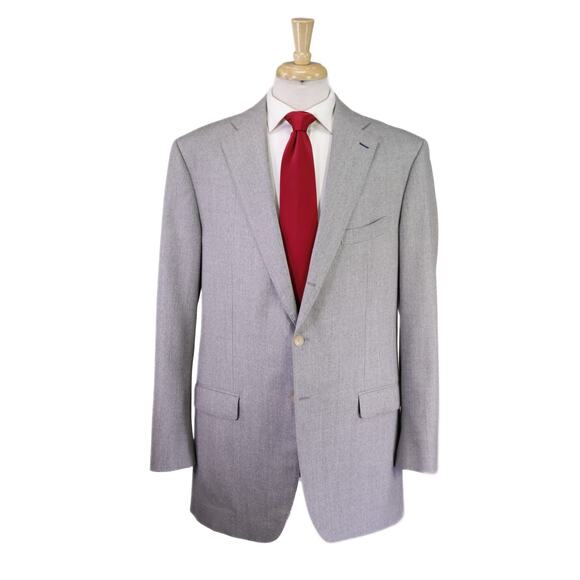 Andrew Lock Other - Andrew Lock Bespoke Tailored Gray Fleece 120s Wool 2-Btn Suit 46L